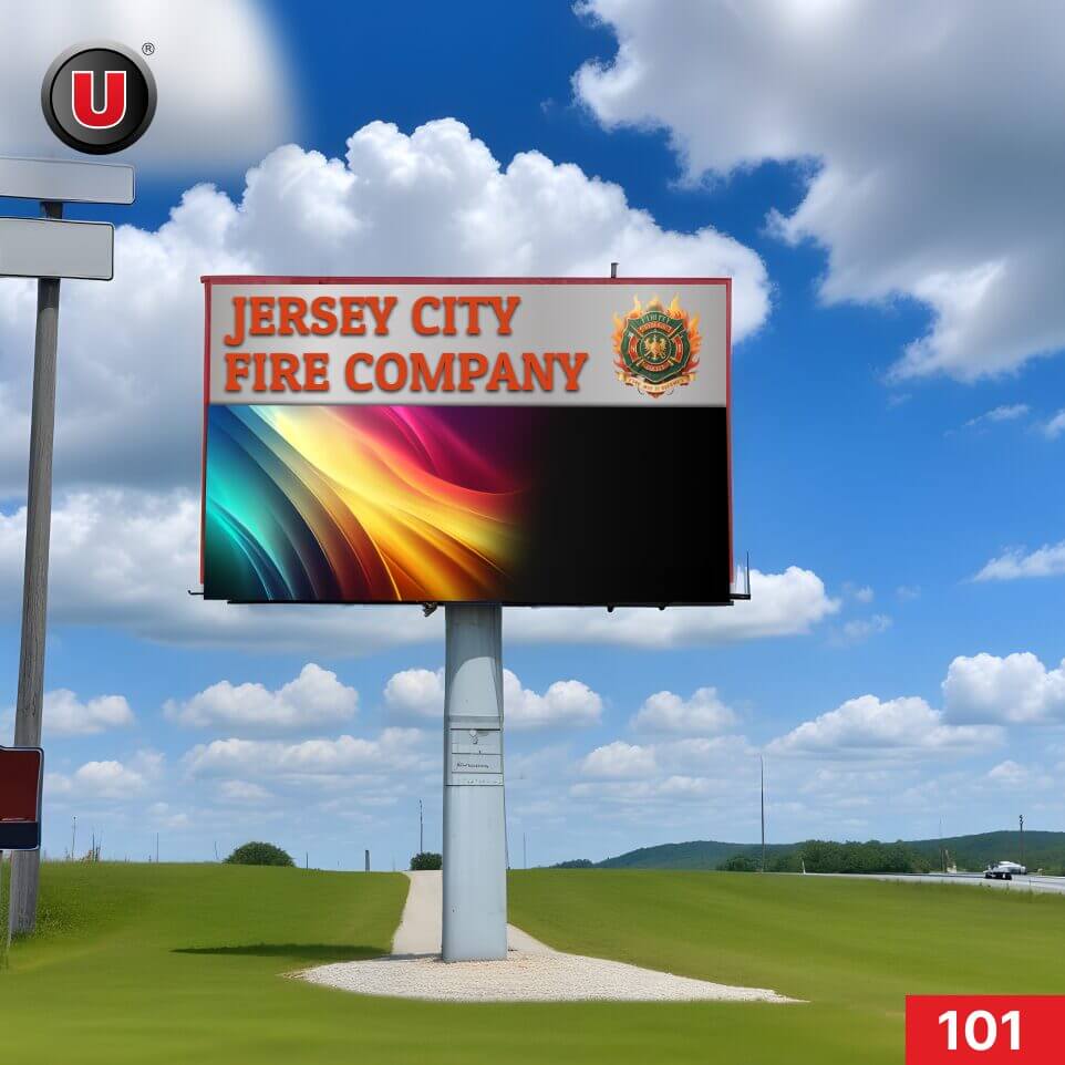 P8 (8mm) 3'h x 8'w LED Digital Government Pole Sign 101