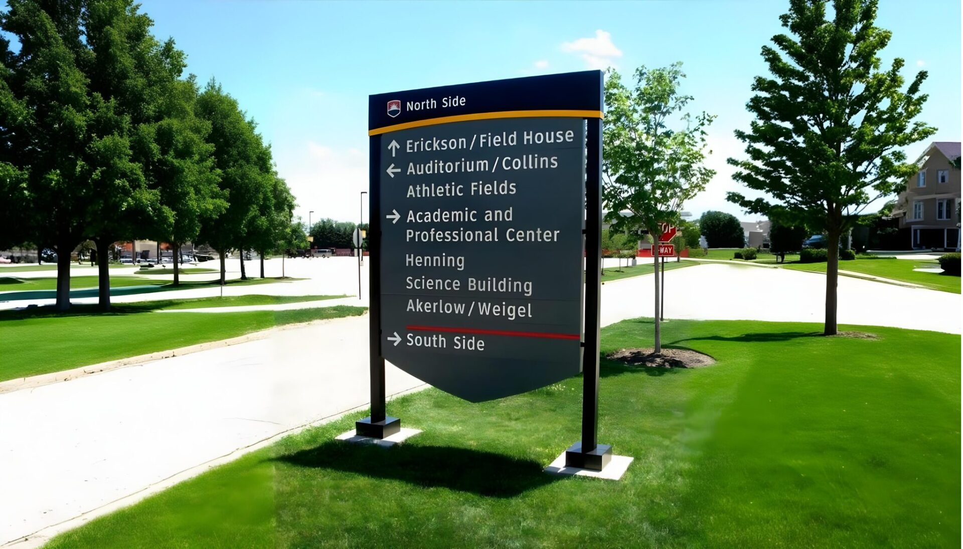 Directional Signs in educational campus