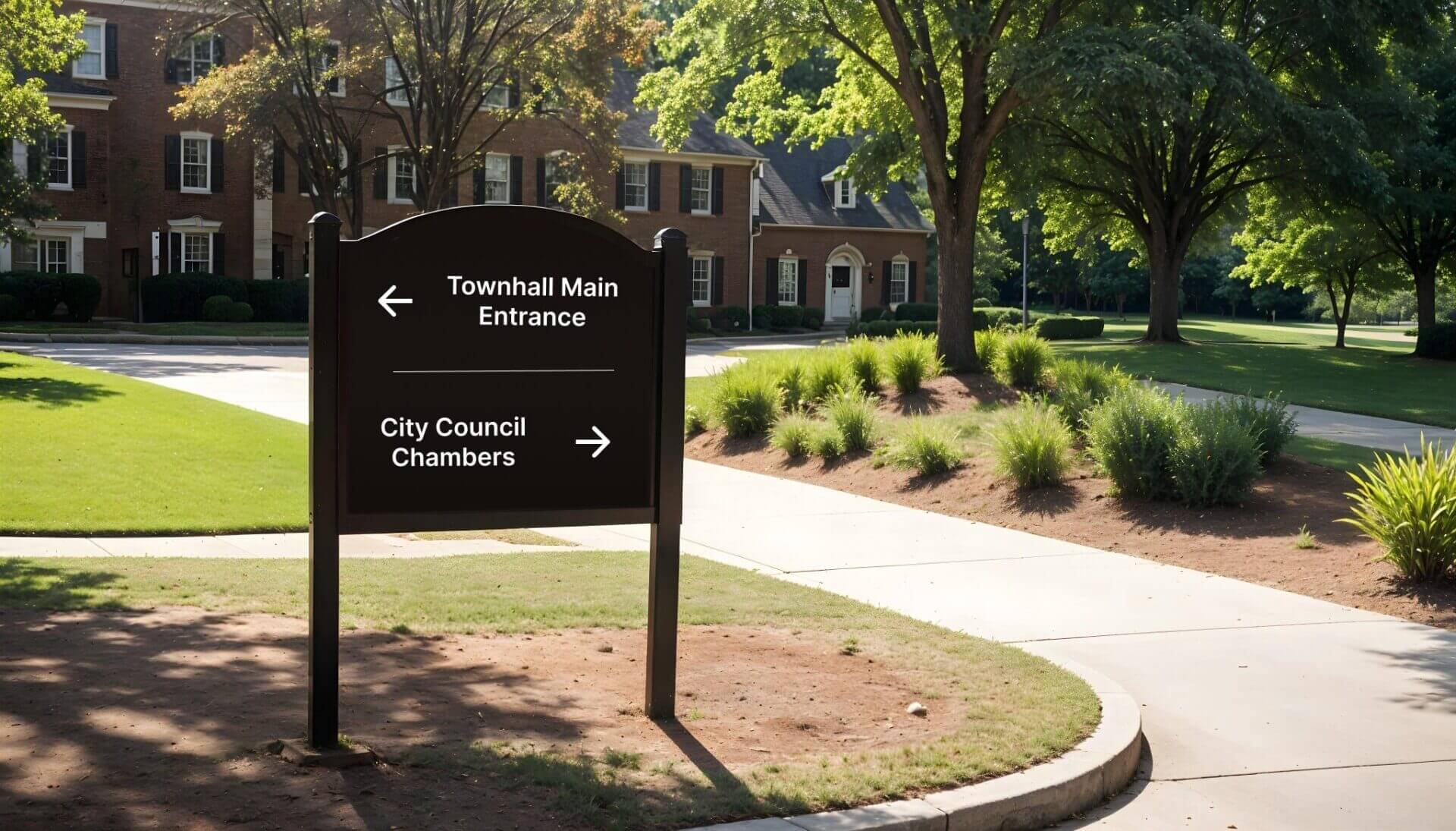 Custom government directional signage