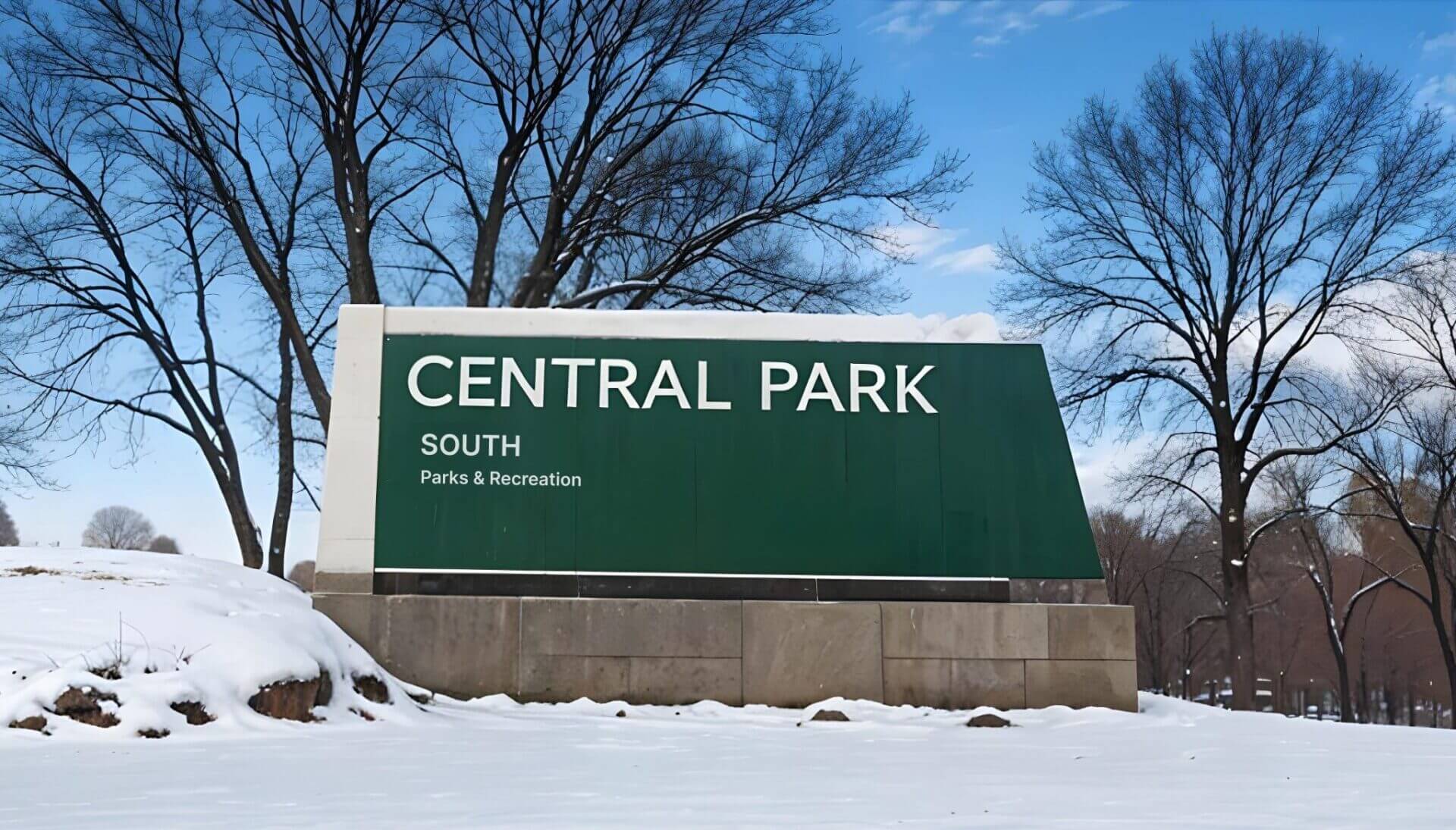 Monument Sign Central Park