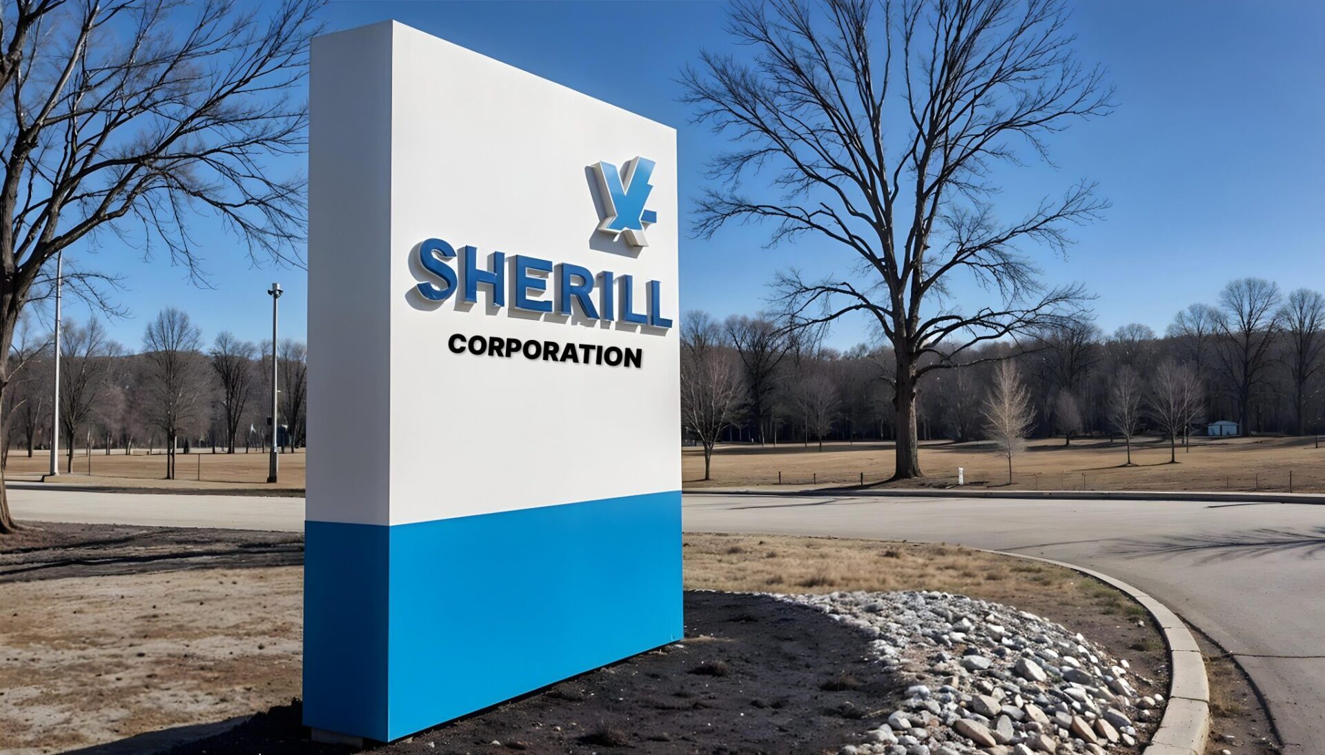 Corporate space monument signage