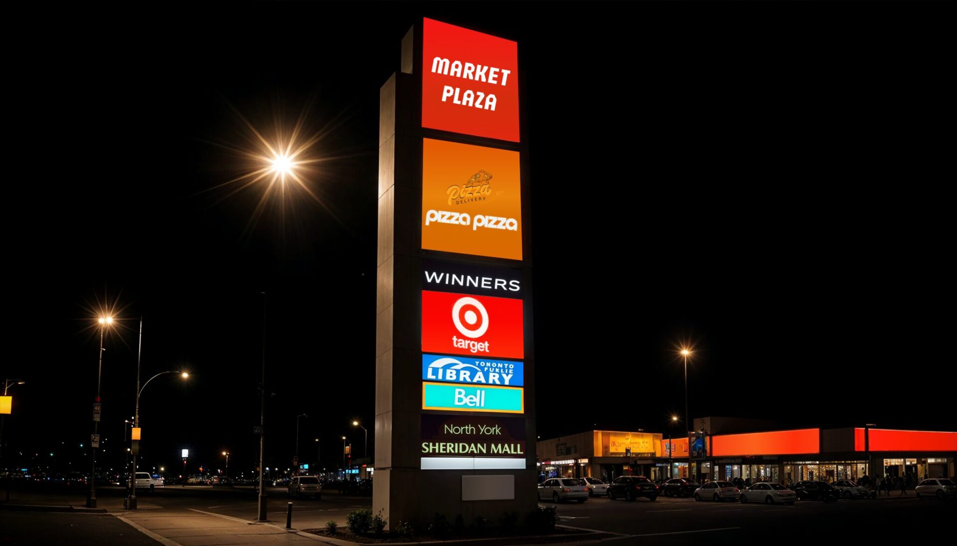 Pylon Signs for shopping center