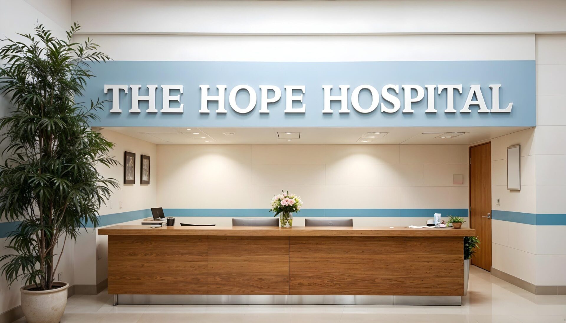 Reception Signage for hospital