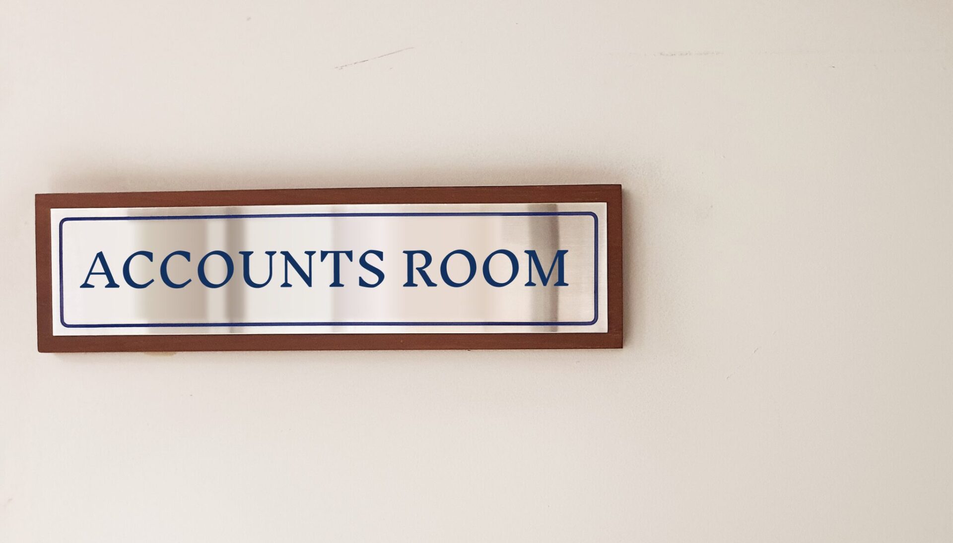 Custom bank room Identification Signs