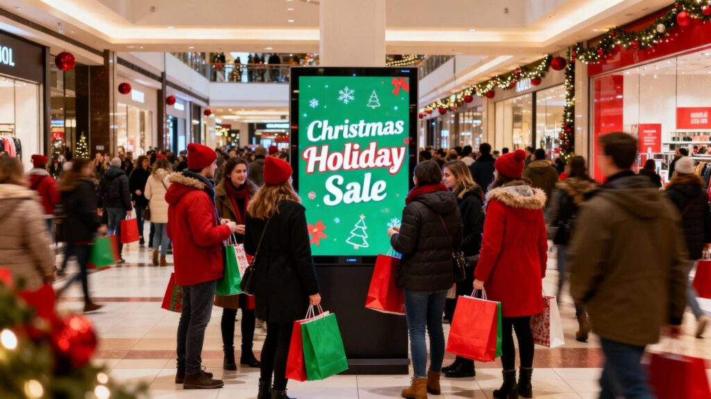 2025 festive digital signage for holiday promotions