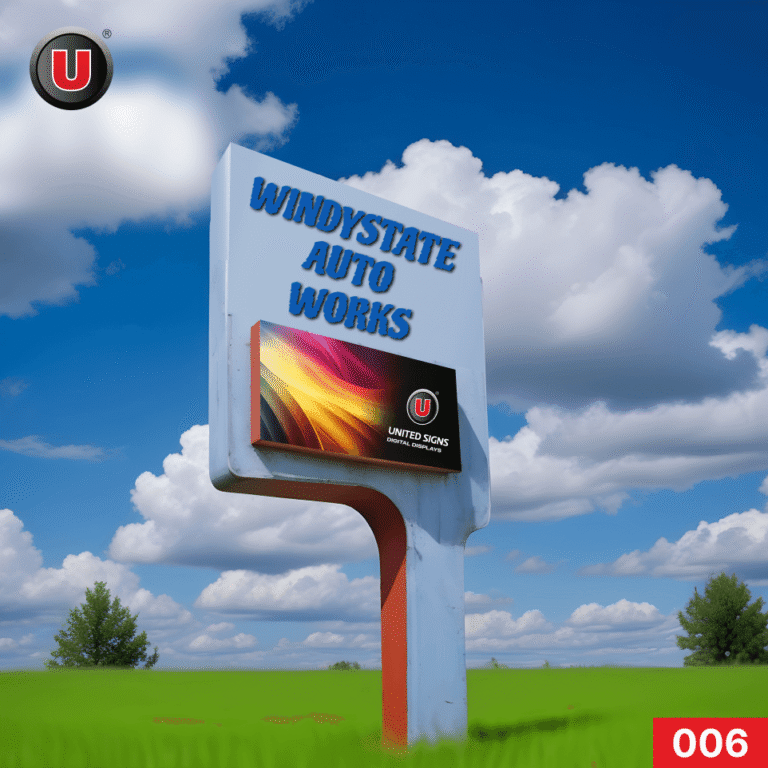 P8 4’h x 8’w Electronic LED Digital Business Sign 006 | Support Text & Video