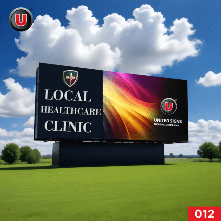 6’h x 8’w Digital LED Business Sign 012 – Full Turnkey Package Solution