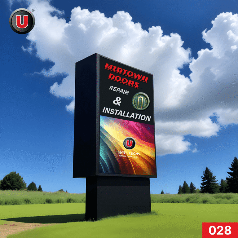 6’h x 10’w Digital LED Business Sign 028 – WiFi Control with High Brightness