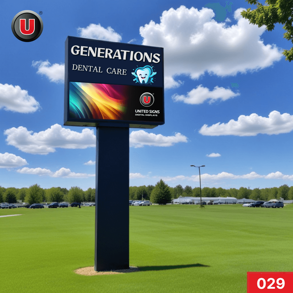 P8 (8mm) 4'h x 8'w Digital LED Business Sign 029 - Programmable Wireless Signage