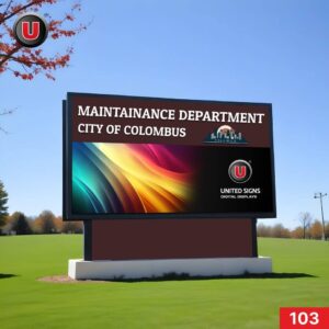 P8 (8mm) 3'h x 6'w LED Digital Government Sign 103 - Free Lifetime Support