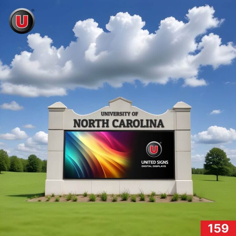 P8 (8mm) 3’h x 6’w LED Digital School Sign 159 – Scrolling Display Board