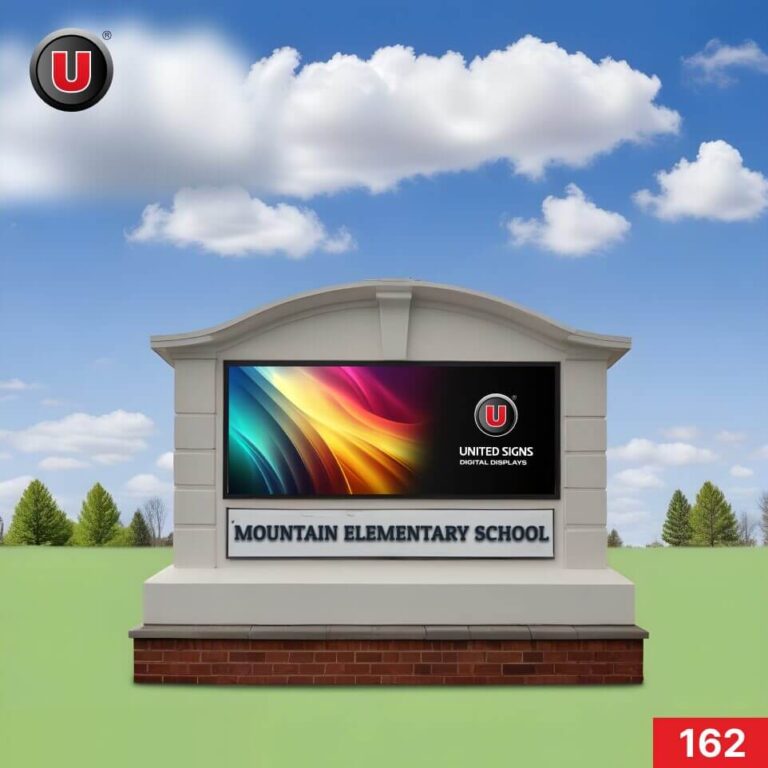 P8 (8mm) 3’h x 6’w LED Digital School Sign 162 – Lifetime Parts Warranty