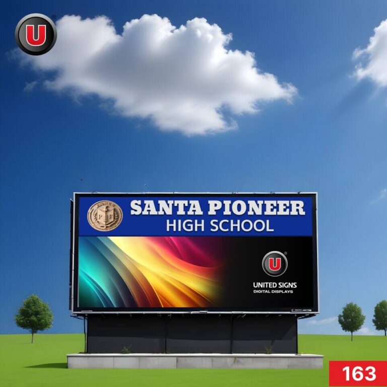 P8 (8mm) 3’h x 6’w LED Digital School Sign 163 – Lifetime Support