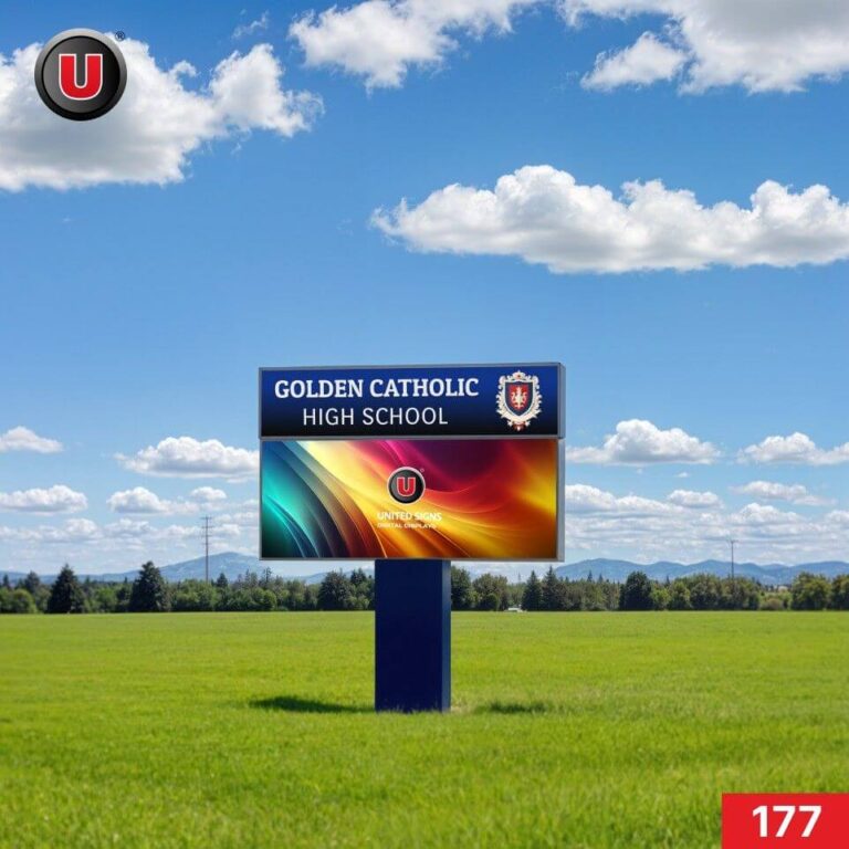 P8 (8mm) 3’h x 6’w LED Digital School Sign 177