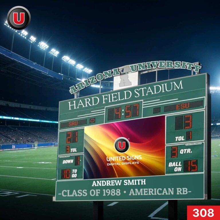 High Resolution 16’h x 32’w LED Digital Scoreboard Display Panel 308