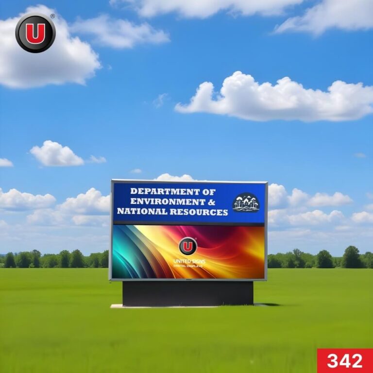 P8 (8mm) 4’h x 8’w Digital LED Monument Sign 342