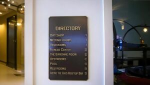 Directory Map — Hospitality Signage interior signage