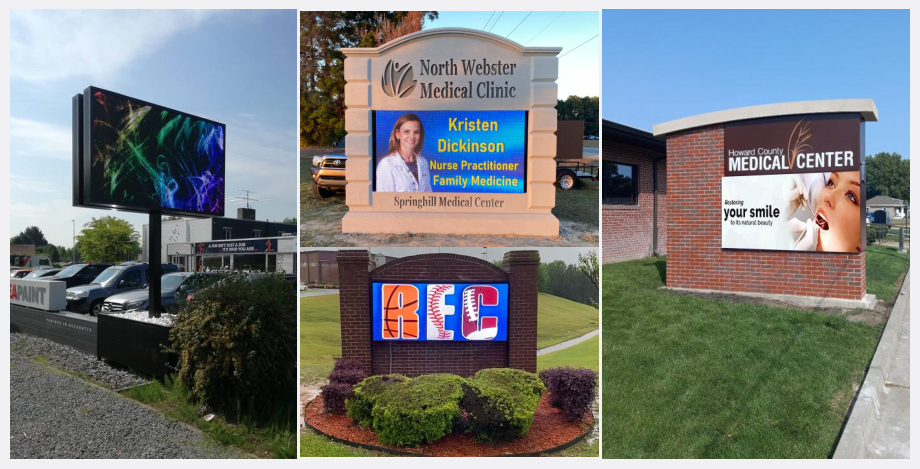 Energy-saving LED displays and LED signs