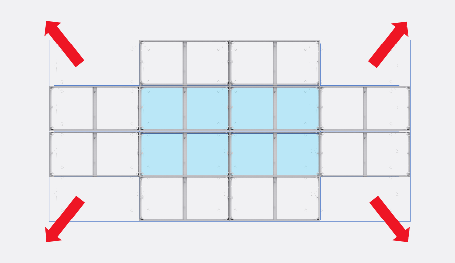 N x N Modular Frame Assembly