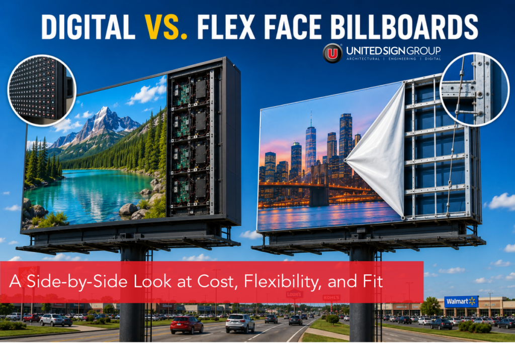 digital vs flex face billboard