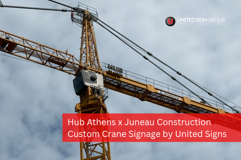 Crane Signage in Athens, Georgia: How United Signs Branded HUB Athens Before It Was Built