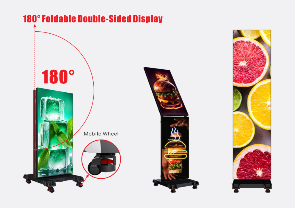 180u00b0 Foldable Double-Sided Display