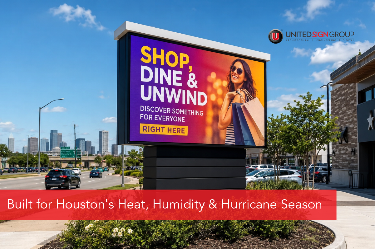 Powering Through Houston’s Heat and Humidity: Outdoor LED Signage Built for the Gulf Coast