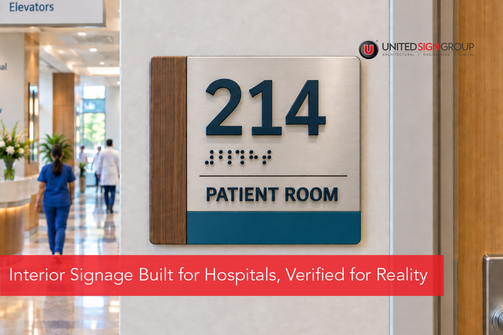 hospital interior wayfinding signage